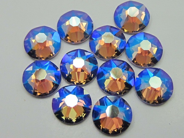 72pcs. 20ss TANZANITE SHIMMER FLATBACK European Rhinestones